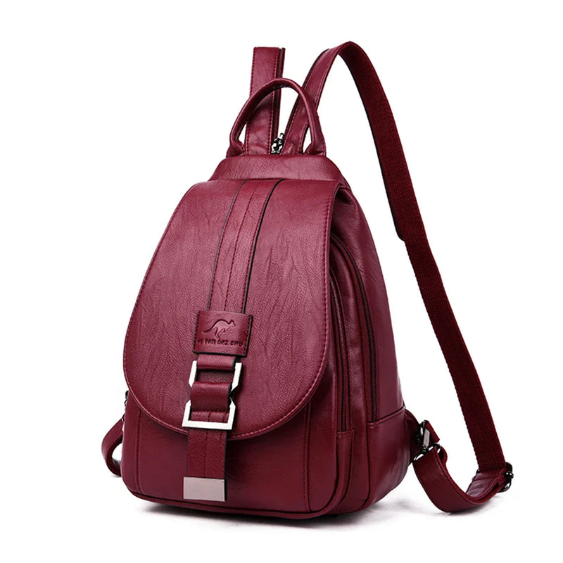 AA OOS Premium Water-Resistant Leather Backpack for Women