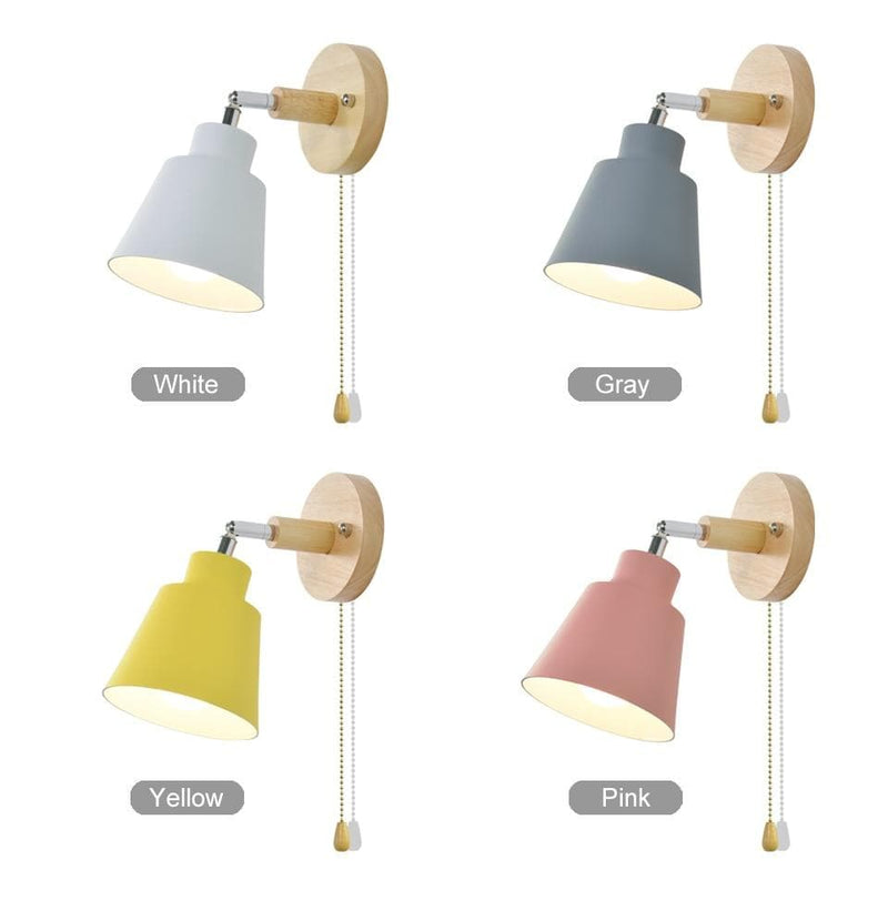 Wall Lamp with Pull Switch - TwistGlow-White-With pull switch-State of Style