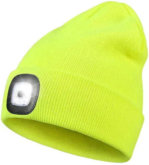 Warm LED Beanie Hat with Light - Robin-Yellow-State of Style