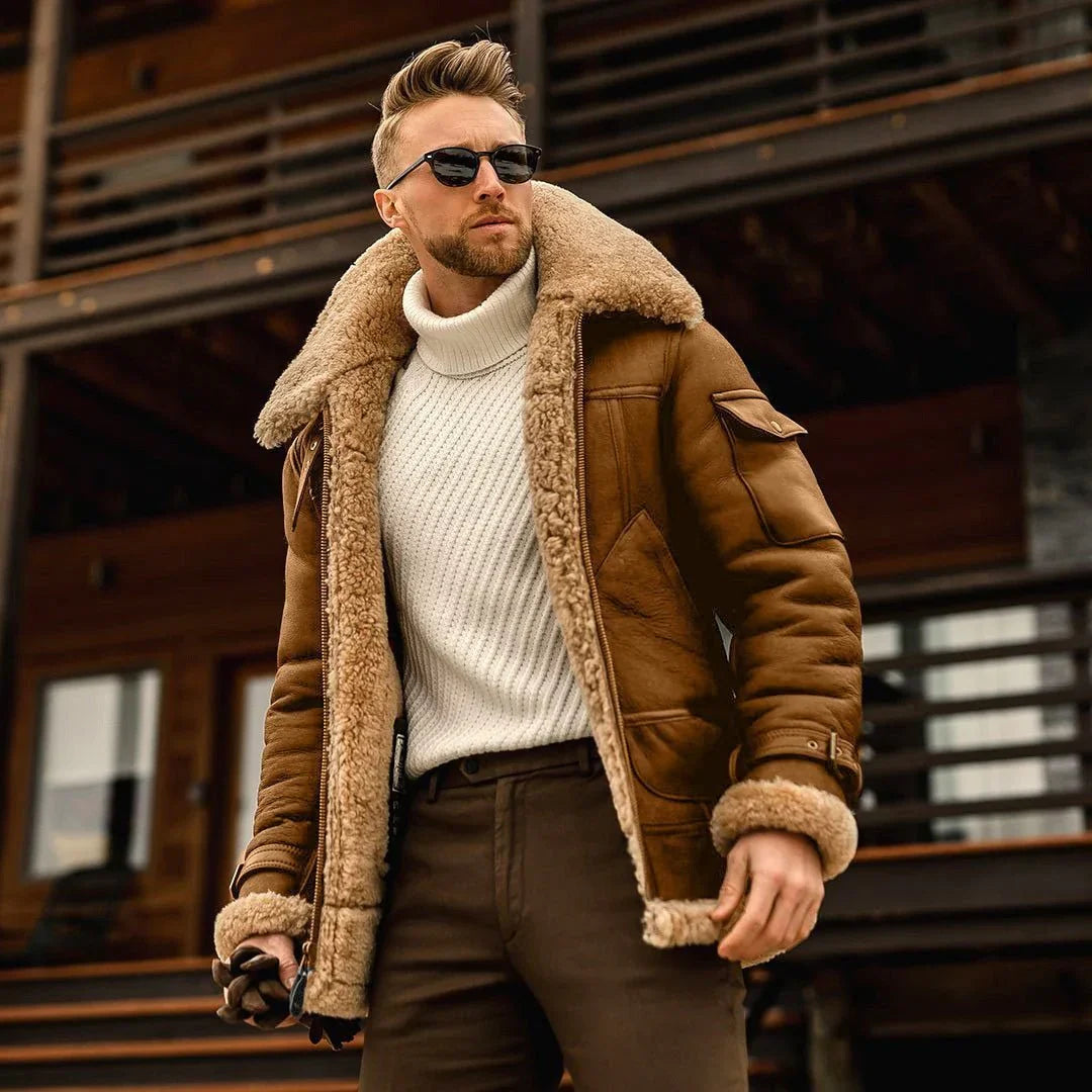 Warm Men's Winter Jacket - Viktor-Brown-S-State of Style