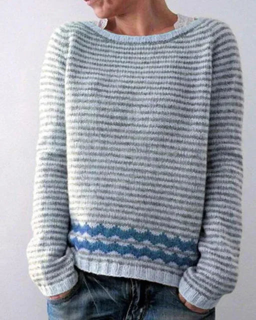 Warm Women's Sweater with Stylish Details - Nova-Grey-S-State of Style