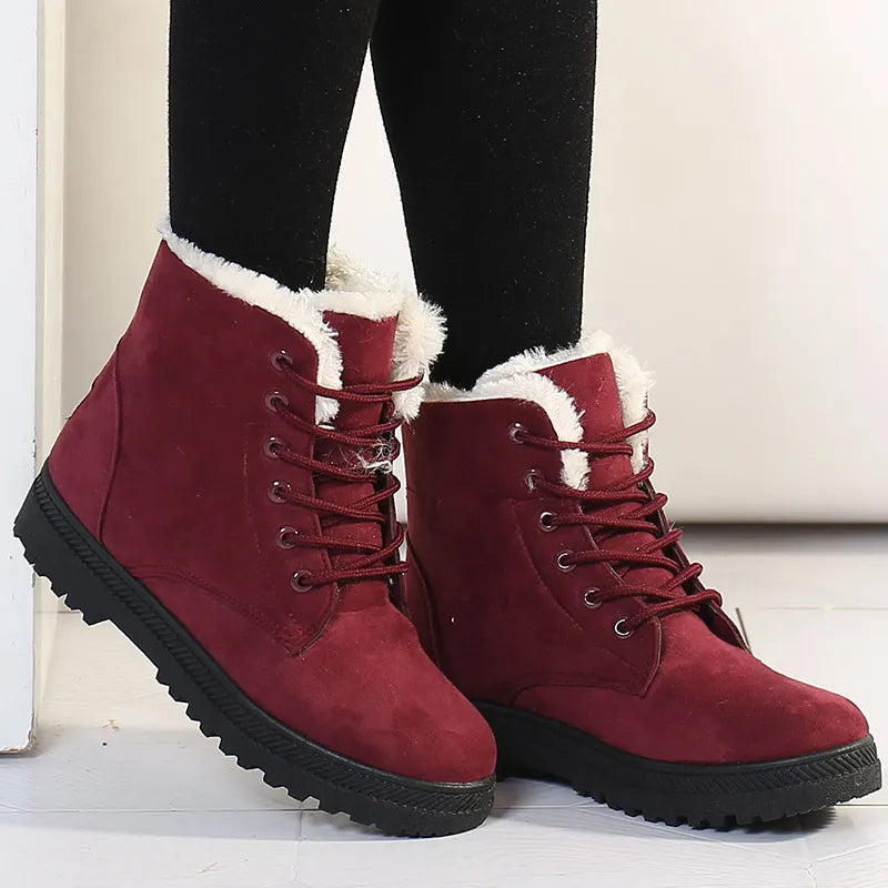 Warm Women's Winter Boots - Aria-Red-5-State of Style