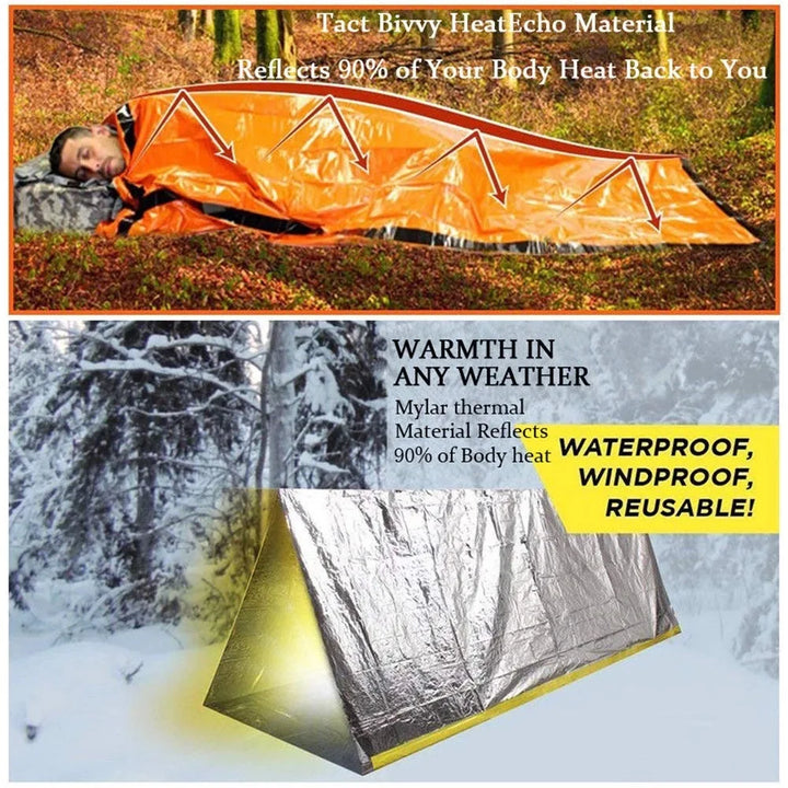 Waterproof Emergency Sleeping Bag - SurvivalShield Bivy-Orange-State of Style