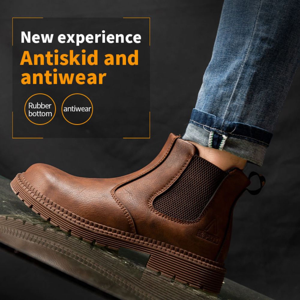 Waterproof Leather Work Boots - Sigvard-Camel-6.5-State of Style