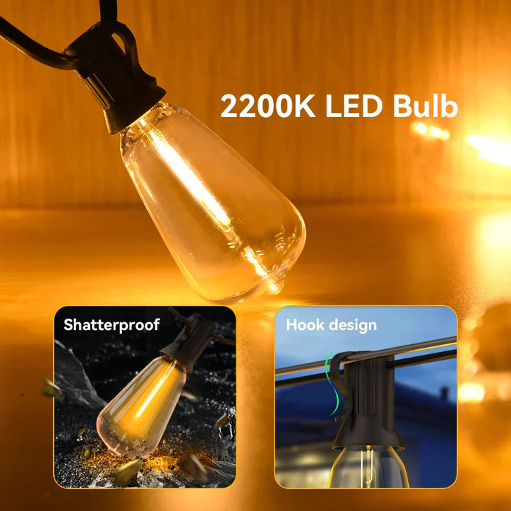Waterproof LED Light String - LumiGlow-1500 cm-State of Style