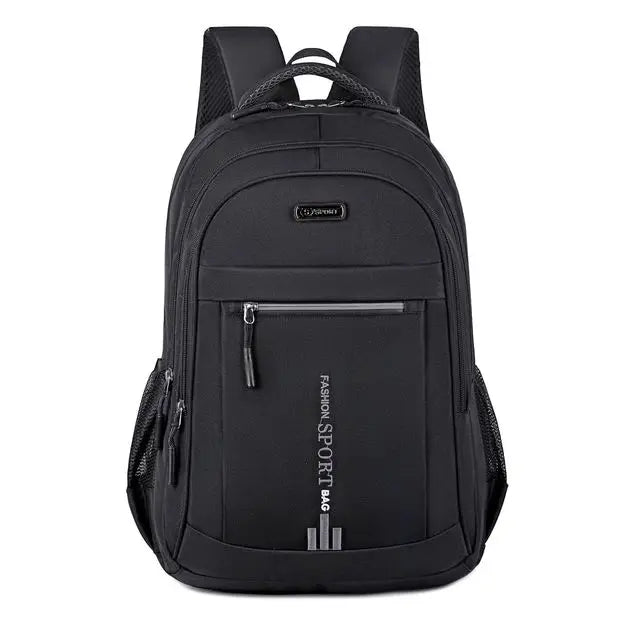 Waterproof Oxford Men's Backpack – UrbanGuard-Black-A-State of Style