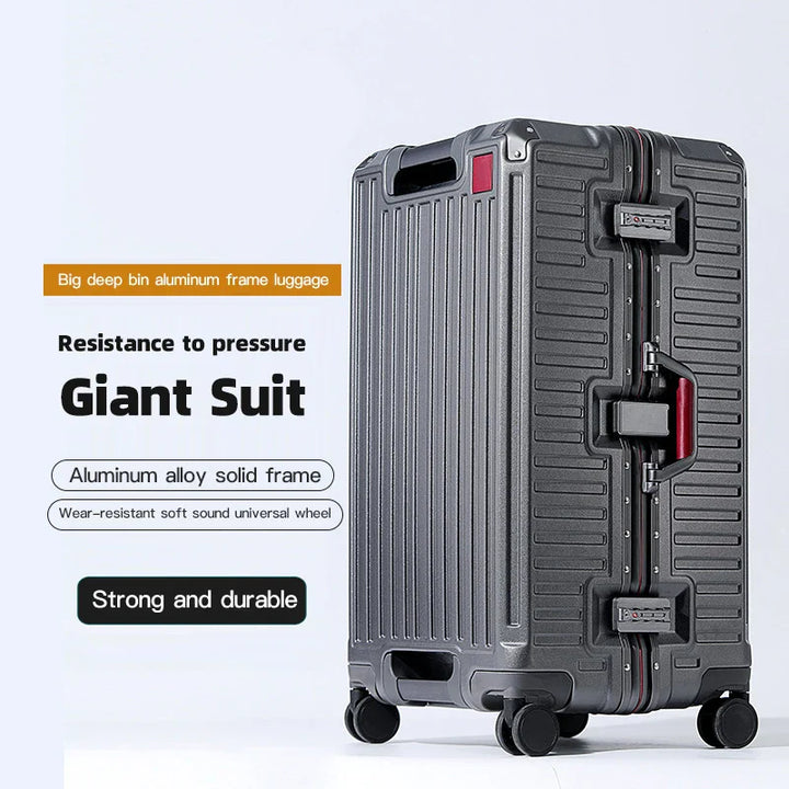 Wider grip hard shell suitcase – Lisbon-Gray-S (45 L)-State of Style