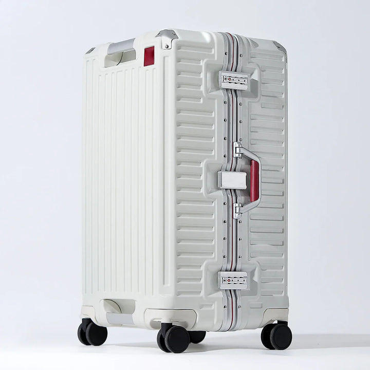 Wider grip hard shell suitcase – Lisbon-White-S (45 L)-State of Style