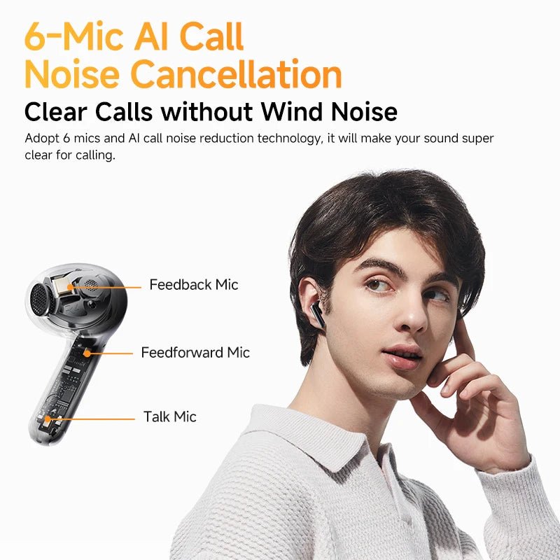 Wireless ANC Earbuds with Adaptive Audio, LDAC & 28h Playback Time-White-State of Style