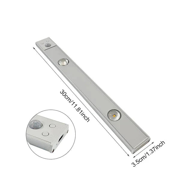 Wireless LED Fixture with Motion Sensor – LumiSense-Silver-20cm-State of Style