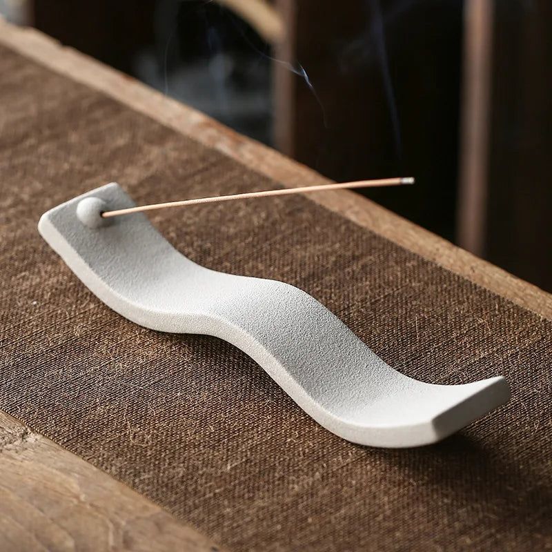 ZenWave Ceramic Incense Holder-White-State of Style